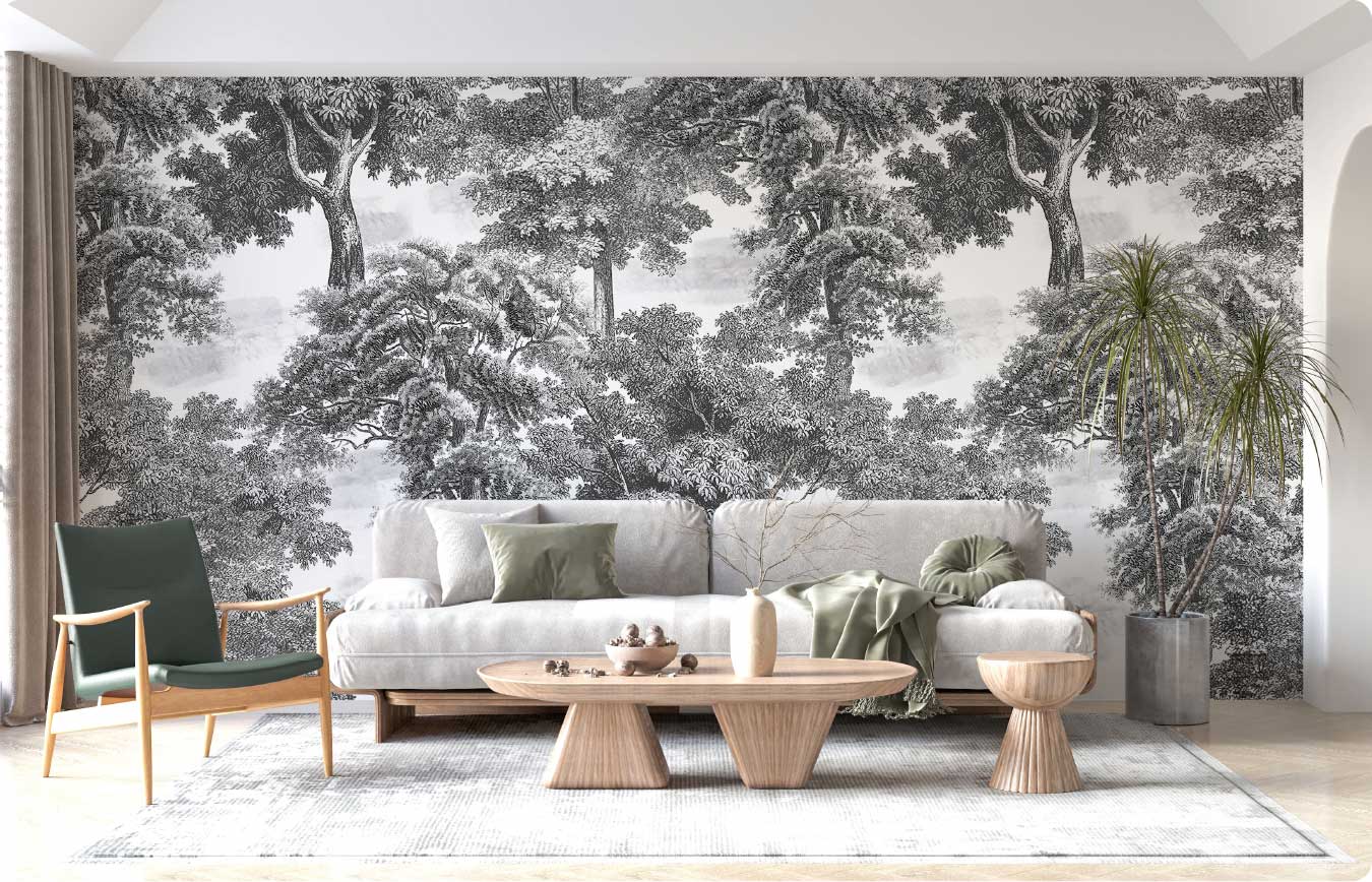 wall mural living room